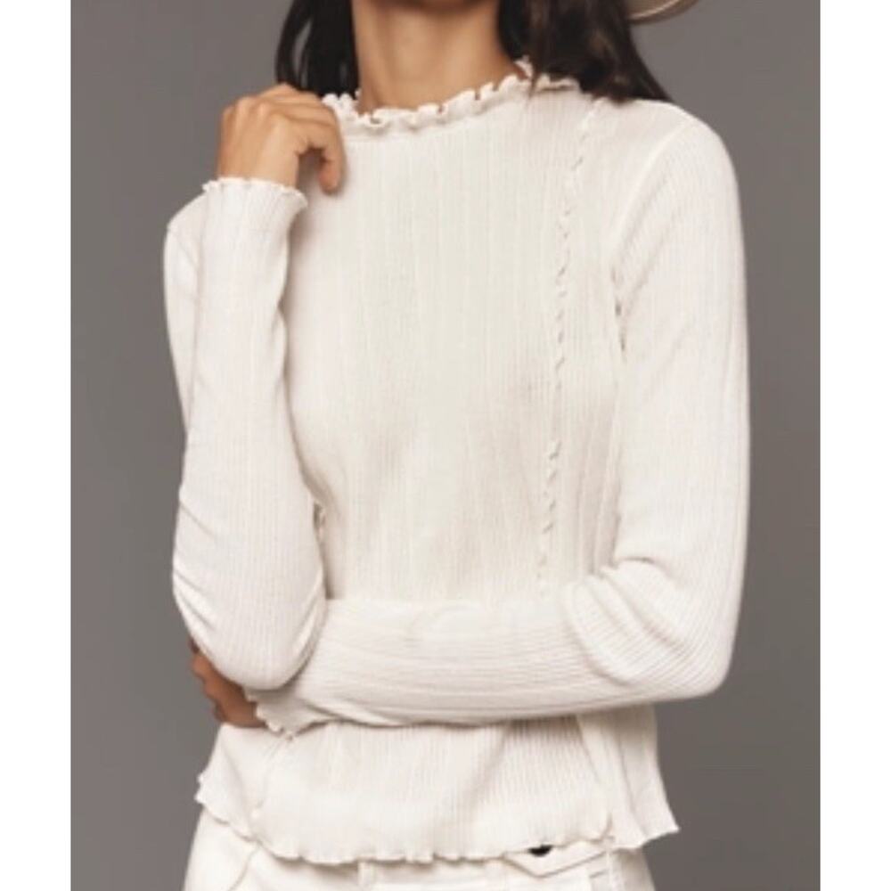 Nation Los Angeles Gizelle Long Sleeve Top Women’s Size XS Ivory White